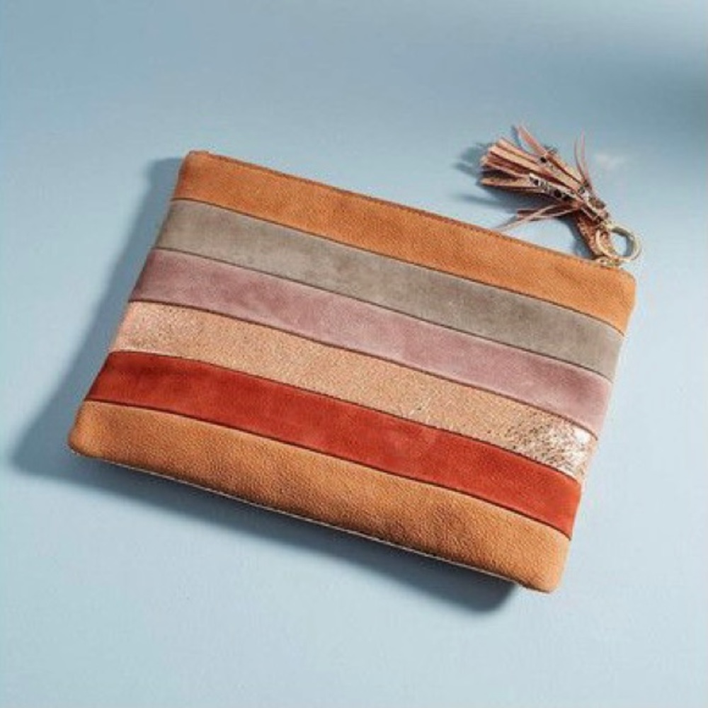 ANTHROPOLOGIE METALLIC POUCH